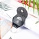 Sureio Pocket Hug Token Long Distance Relationship Keepsake Stainless Steel Double Sided Inspirational Gift with PU Leather Keychain