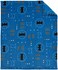 NoJo Warner Brothers Batman Blue, Orange, and White with Icons, Emblems, and Triangles Super Soft Baby Blanket