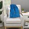 NoJo Warner Brothers Batman Blue, Orange, and White with Icons, Emblems, and Triangles Super Soft Baby Blanket