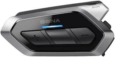 Sena 50R 3-Button Motorcycle Bluetooth Headset w/Sound by Harman Kardon Integrated Mesh Intercom System Premium MicrophoneSpeakers