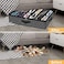 Onlyeasy Sturdy Under Bed Shoe Storage Organizer, Set of 2, Fits Total 24 Pairs, Underbed Shoes Closet Storage Solution with Clear Window, Breathable, 29.3"x23.6"x5.9", Linen-like Black, MXAUBSB2P