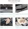 Onlyeasy Sturdy Under Bed Shoe Storage Organizer, Set of 2, Fits Total 24 Pairs, Underbed Shoes Closet Storage Solution with Clear Window, Breathable, 29.3"x23.6"x5.9", Linen-like Black, MXAUBSB2P