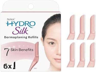 Schick Hydro Silk DermaPro Dermaplaning Razor Refill Blades, 6 Count