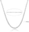 GEMSME 925 Sterling Silver Tennis Neckalce,4.0mm Round Cubic Zirconia Classic White Gold Plated Tennis Necklace for Women16-24 Inch, Sterling Silver, Cubic Zirconia