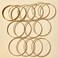 Xerling 14Pcs Boho Indian Multi Bangle Bracelet Set Punk Chunky Stackable Textured Bracelets for Women Layered Cable Smooth Bracelets, Diameter: 2.6-2.7in/6.8-7cm, alloy