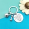 Dabihu Fitness Instructor Gift Appreciation Keychain Thank You Gift for Fitness Coach Trainer Workout Coach Appreciation Gifts Employee Coworker Retirement Gifts Thank You Keychain, Silver, Small