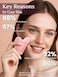 Rena Chris Gua Sha Facial Tools, Natural Jade Stone Guasha, Manual Massage Sticks for Jawline Sculpting and Puffiness Reducing, Facial Massage Tool, Skin-Care (Pink