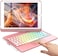 جراب لوحة مفاتيح HOTLIFE لجهاز iPad 10.2 - لوحة مفاتيح iPad من الجيل التاسع والثامن والسابع - لوحة مفاتيح تعمل باللمس - غطاء واقٍ قابل للدوران 360 درجة مع حامل قلم Apple Pencil - لوحة مفاتيح لاسلكية ب