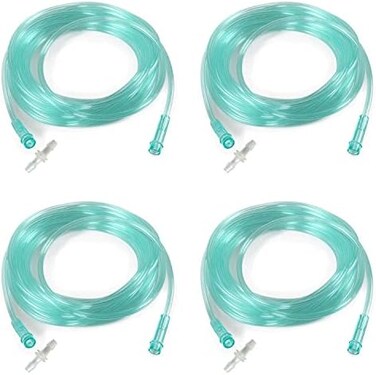 foqitoxi 4 Pack Oxygen Tubing - Each Length 16.4 Feet - Premium Green Crush Resistant Oxygen Tubes