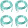 foqitoxi 4 Pack Oxygen Tubing - Each Length 16.4 Feet - Premium Green Crush Resistant Oxygen Tubes