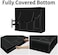 Easy-Going Waterproof Outdoor TV Cover for 65-70 inch TV with Bottom Cover, Thick Fabric, Dustproof and Weatherproof TV Cover with Remote Control Pocket, Black