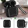 claiol Protective Case Compatible for Tozo T6, Upgraded Shockproof Tozo T6 Case Cover with Metal Carabiner. (Black