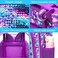 AGSDON 3PCS Rolling Backpack for Girls, Kids Roller Wheels Bookbag, Wheeled School Bag with Lunch Bag - Mermaid