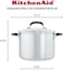 KitchenAid Stainless Steel Stockpot with Measuring Marks and Lid, 8 Quart, Brushed Stainless Steel