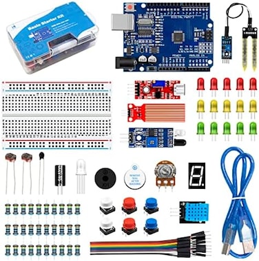 LAFVIN Basic Starter Kit with R3 CH340,BreadboardRetail Box Compatible with Arduino IDE