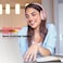 KVIDIO Bluetooth Headphones Over Ear, 65 Hours Playtime Wireless Gym Headphones with Microphone, Foldable Lightweight Pink Headset with Bass and Stereo Sound