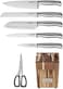 Cuisinart C77SS-7P Stainless Steel Prep Set w/Acacia Block, 7 pc