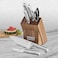 Cuisinart C77SS-7P Stainless Steel Prep Set w/Acacia Block, 7 pc