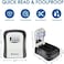 GIVERARE Key Lock Box, Wall Mount 4 Digits Combination Lockbox Outside, Waterproof Outdoor Key Hider for House Key, Resettable Safe Security Password Box with Mounting KitDust-proof Cover-Grey