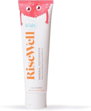 RiseWell Kids Cake Batter Natural Hydroxyapatite Mineral Toothpaste Fluoride Free, ParabenSLS Free&hellip;