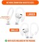 WC HookZ - Upgraded Over Ear Hooks for AirPods ProAirPods 1, 23-2 Size Pairs Included in Package, Unique LeftRight Hook, Does Not Fit With Glasses, Made by Wicked CushionsWinter White