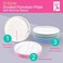 Elk and Friends Kids 6.7&rdquo; Porcelain Divided Plates with Silicone SleevesSuitable for Babies/Kids/ToddlersMicrowaveDishwasher SafeNon SlipSnack Dishes