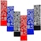 EVERY-VILLE Where EVERYone is Welcome 100% Cotton Bandana 6 Pack Gift Set, Paisley, 22x22