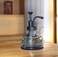 OCTMUSTARD Glass Soap Dispenser for Kitchen and Bathroom Countertop, Smooth Action Pump Refillable Wash Hand Liquid, Dish Detergent, Farmhouse Style with Cylindrical Shape Shampoo Lotion Pump