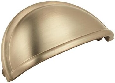 Amerock Cup Pulls 3 in (76 mmCenter-to-Center Golden Champagne Cabinet Cup Pull - 10 Pack