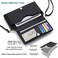 Peacocktion Women Wallet Purse Credit Card Holder with RFID, Large Capacity Crossbody Wristlet Clutch 2 Straps