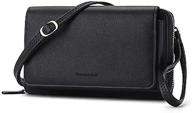 Peacocktion Women Wallet Purse Credit Card Holder with RFID, Large Capacity Crossbody Wristlet Clutch 2 Straps