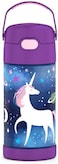 THERMOS FUNTAINER Water Bottle with Straw - 12 Ounce, Space Unicorn - Kids Stainless Steel Vacuum Insulated Water Bottle with Lid