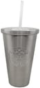 Starbucks Acrylic Cold Cup with LogoRim,16 oz with Straw (Stainless Steel