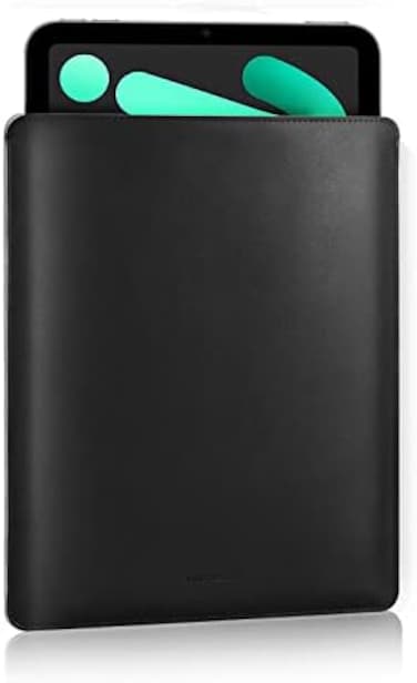 MoKo 7-8 Inch Tablet Sleeve, PU Leather Briefcase Slim Stylish Case Pouch Fit with 8.3 inch iPad Mini A17 Pro 2024, iPad Mini 6/5/4/3/2/1, Galaxy Tab S2 8.0, Tab A 8.0, ZenPad Z8s 7.9, Black