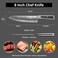 Sunnecko Damascus Chef Knife 8 inch- Razor Sharp Kitchen Knife Made of Damascus VG-10 Steel with Rivet Full Tang Solid Handle-Professional Japanese Chef's Meat Knife