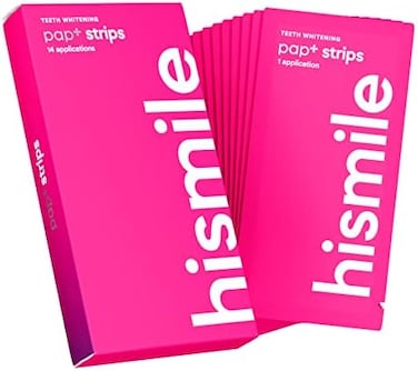 Hismile Teeth Whitening Strips for Sensitive Teeth, Peroxide Free, Dental White Strips Kit, 28 Strips, 14 Treatments