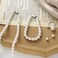 AUSGER Pearl Necklace Jewelry Set for Women,Complete Set of Pearl Jewelry Includes Necklace Bracelet Earrings, Fashion Pearl Jewelry with Box for Wife Mom Sister Bride Bridesmaid