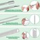 KuanStore 6-Pack Ingrown Toenail File and Lifters, Professional Surgical Stainless Steel Ingrown Toenail Removal Tool Kit, Manicure Treatment Pedicure Tools for Feet Under Nail Cleaner Correction Poli