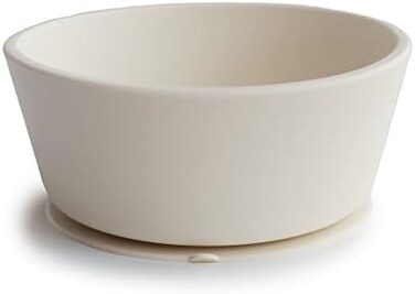 Mushie Silicone Baby Food Bowl with Suction, Spill-Proof Design, MicrowaveDishwasher Safe - BPA-Free, Food-Grade Material Stays Cool to Touch for Easy Self-Feeding, 280ml ivory