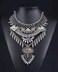 CCBFY Long Tassel Chunky Boho Coin Statement Necklace For Women Silver