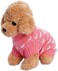 Dxhycc Dog Knitted Sweater Dog Heart Sweater Puppy Sweater Warm Soft Pet Holiday Clothes for Medium Cats and Dogs (Pink, M