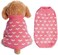 Dxhycc Dog Knitted Sweater Dog Heart Sweater Puppy Sweater Warm Soft Pet Holiday Clothes for Medium Cats and Dogs (Pink, M