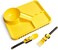 Dinneractive Dining Set For Kids - 3 PC Construction Themed Dinnerware - Tractor Utensils - Toddler Plates - Baby Dishes