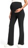 JOYSPELS Women's Maternity Pants with Pockets Over The Belly Pregnancy Bootcut Yoga Pants for Work Casual