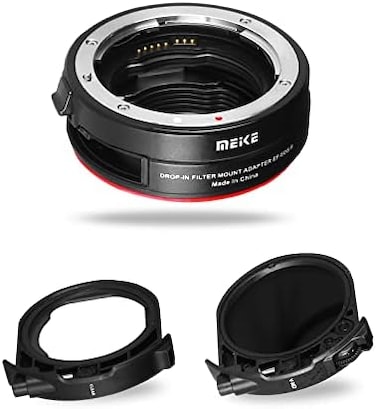 Meike MK-EFTR-C Drop-in Filter Mount Adapter for Canon EF to EOSR with Variable ND Filter and UV Filter for EOS R R5 R6 RP R5C C70 Cameras