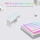 Womier Pudding Keycaps, PBT Keycaps 165 Keys Set Custom Keycap Set, Shine Through Keycaps OEM Profile, Universal Compatiability for 100%, 75%, 65%, 60% Keyboard-White