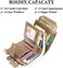 FALAN MULE Small Wallet for Women Genuine Leather Bifold Compact RFID Blocking Small Womens Wallet, Bronze, Casual