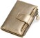 FALAN MULE Small Wallet for Women Genuine Leather Bifold Compact RFID Blocking Small Womens Wallet, Bronze, Casual