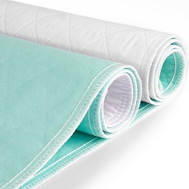 CoolShields Waterproof Bed Pads, Incontinence Waterproof Mattress Pads for ElderlyAdults, Bed Pads Washable Waterproof for Kids, Waterproof Mattress Protectors for Bed - 34" x 52" (2 Pack