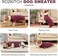 ROZKITCH Dog Winter Coat Soft Pullover Pajamas, Pet Windproof Warm Cold Weather Jacket Vest Cozy Onesie Jumpsuit Apparel Outfit Clothes for Small, Medium, Large Dogs Walking Hiking Travel Sleep Red